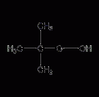 Structural formula of tert-butyl hydroperoxide