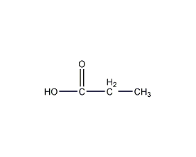 Propionic acid structural formula