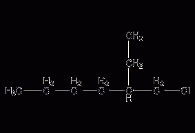 3-(chloromethyl)heptane structural formula