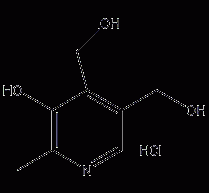 Pyridoxine hydrochloride structural formula