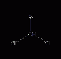 Structural formula of bromodichloromethane