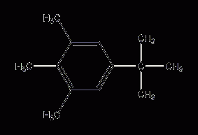 5-tert-butyl-1,2,3-trimethylbenzene structural formula