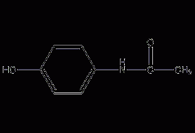 Structural formula of p-hydroxyacetanilide