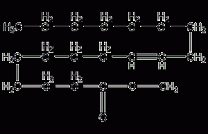 Structural formula of methyl linoleate