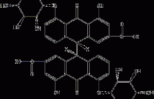 Structural formula of sennoside B