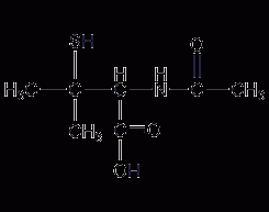 N-acetyl-DL-penicillamine structural formula