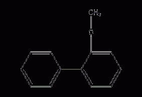 O-methoxybiphenyl structural formula