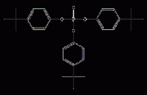 Tris(4-tert-butylbenzene)phosphate structural formula