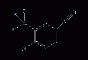 4-amino-3-trifluoromethylbenzonitrile structural formula