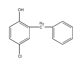 2-Benzyl-4-chlorophenol structural formula