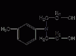 Structural formula of m-tolyldiethanolamine