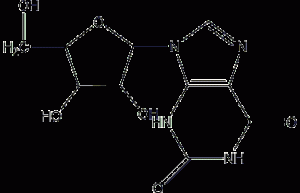 Xanthine nucleoside structural formula