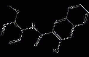 3-hydroxy-N-(2-methoxyphenyl)-2-naphthylcarboxamide structural formula