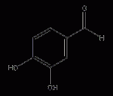 3,4-dihydroxybenzaldehyde structural formula