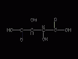 L-(+)-tartaric acid structural formula