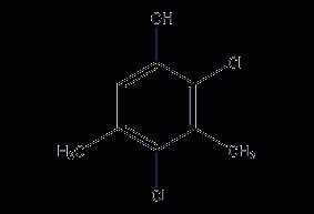 2,4-dichloro-3,5-dimethylphenol structural formula