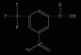 3-nitro-5-(trifluoromethyl)benzoic acid structural formula