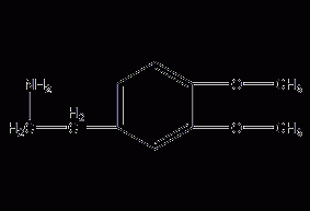 Structural formula of homoveratamine