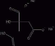 Citrate disodium salt structural formula