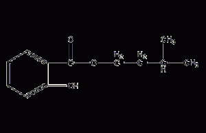 Isoamyl salicylate structural formula