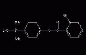 Structural formula of 4-tert-butylphenyl salicylate