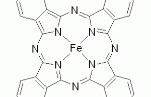 Structural formula of ferrous phthalocyanine