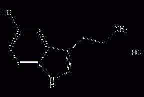 5-hydroxytryptamine hydrochloride structural formula