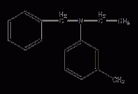 N-benzyl-N-ethyl m-toluidine structural formula