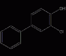 4-hydroxy-3-chlorobiphenyl structural formula