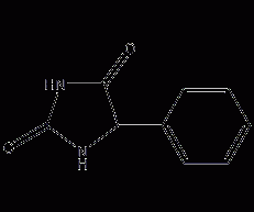 5-Phenylhydantoin Structural Formula