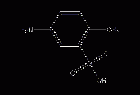 5-amino-2-methylbenzenesulfonic acid structural formula