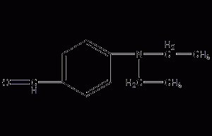 Structural formula of p-diethylaminobenzaldehyde