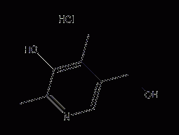 Structural formula of 4-deoxypyridoxine hydrochloride