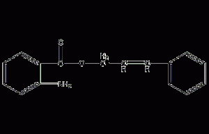 Structural formula of cinnamic anthranilate