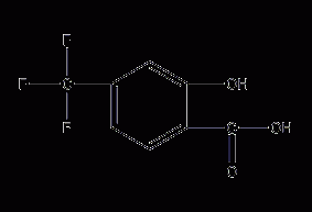 4-(trifluoromethyl)salicylic acid structural formula