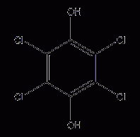 Tetrachlorohydroquinone Structural Formula