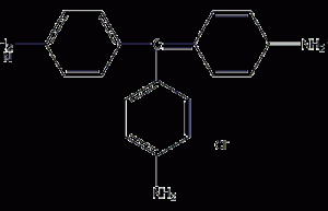 Structural formula of pararosaniline hydrochloride