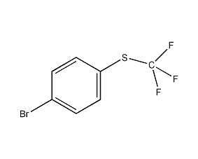 1-bromo-4-(trifluoromethylthio)benzene structural formula