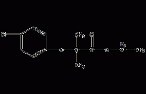 Clofibrate structural formula