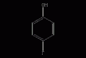 Structural formula of p-fluorophenol