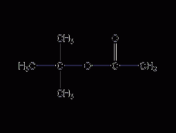 Structural formula of tert-butyl acetate