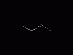 Structural formula of methyl ethyl ether