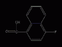 4-Fluoro-1-naphthoic acid structural formula