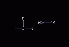 Structural formula of boron trifluoride methanol complex methanol solution