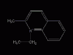 1-ethyl-2-methylquinolinium iodide structural formula