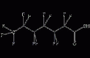 Perfluoroheptanoic acid structural formula