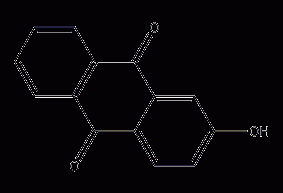 2-hydroxyanthraquinone structural formula