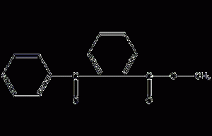 Structural formula of methyl phthalate