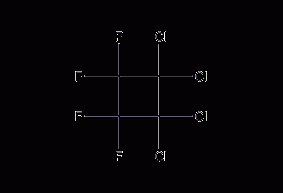 1,1,2,2-tetrachlorotetrafluorocyclobutane structural formula