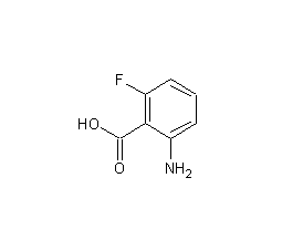 2-amino-6-fluorobenzoic acid structural formula